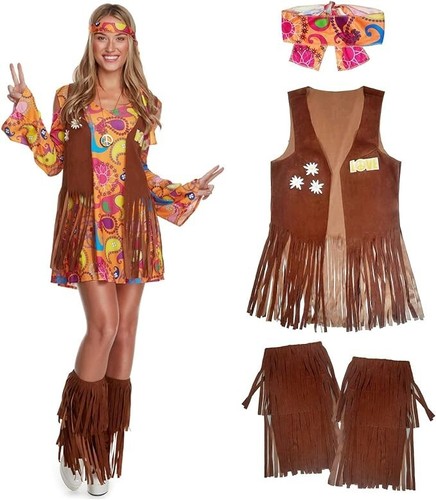 70er jahre hippie kostüm für - kostüm,