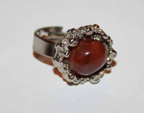 Ring mit halbedelstein braun - mit,