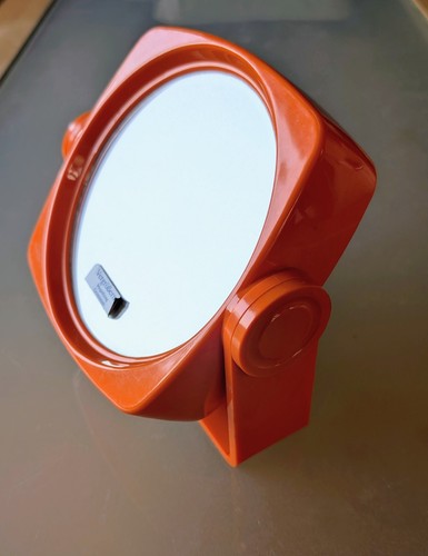 Schminkspiegel orange 1970er - ,