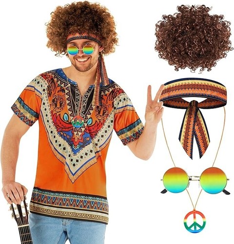 70er jahre hippie kostüm - jahre,