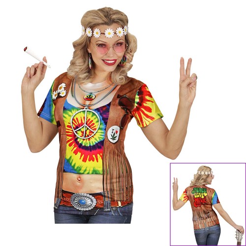 Hippie shirt damen karneval - hippie,