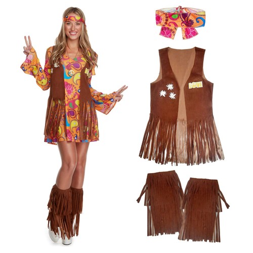 70er jahre hippie kostüm für - jahre,