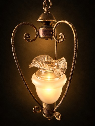 Vintage pendelleuchte messing - pendelleuchte,