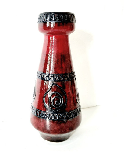 Vintage fat lava vase flammen - vase,