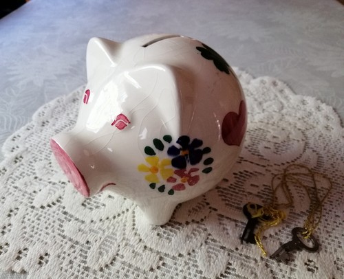 Sparschwein keramik mit - -,