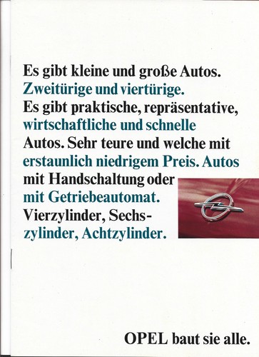 Opel verschiedene modelle ca - opel,,