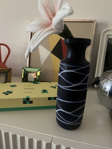 Vintage scheurich vase - vase, blau