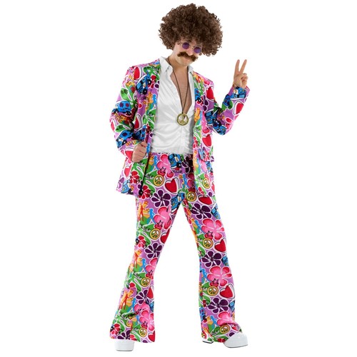 Bunte hippie kostüm herren - bunte,