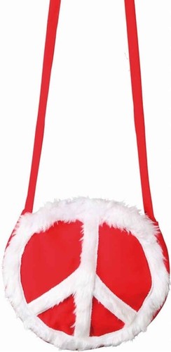 70er jahre peace tasche rot - jahre,