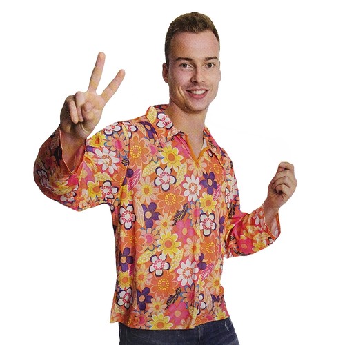 Herren hippie shirt karneval - herren,