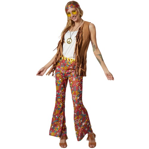 Damenkostüm hippie weste hose - damenkostüm,